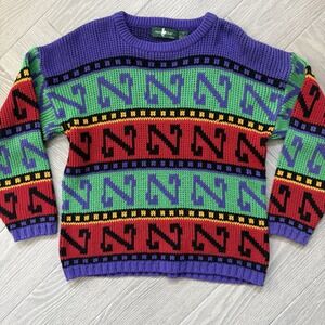 Vintage Hunt Club Knit Sweater, Multicolor, Size Medium